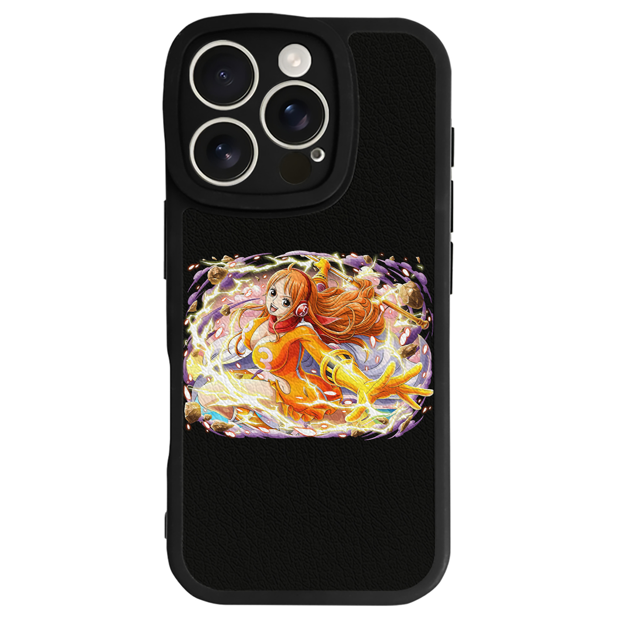 （画像用） ワンピース ナミ ONE PIECE Nami 【iPhone 16シリーズ対応】シリコンスマホケース（レザー調） 材質：シリコン